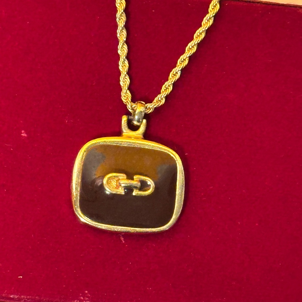 Dior Necklace CD pendant in a beautiful brown pastel - Picture 13 of 14